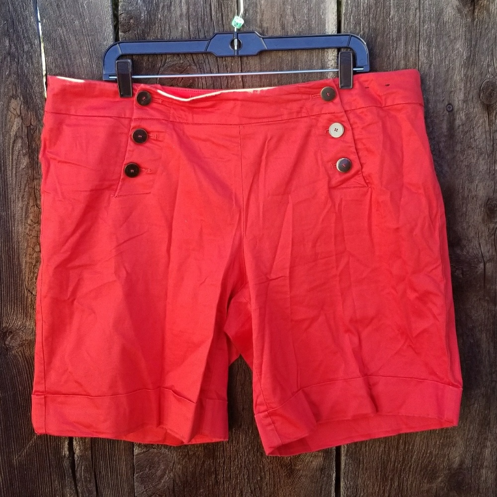 New York & Co. red dress shorts size 16